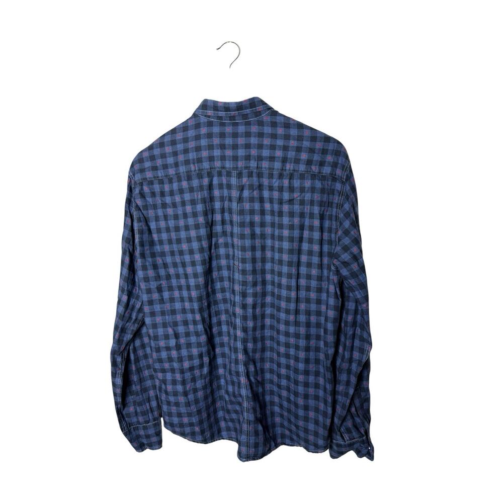 Frank & Eileen Paul Shirt Men’s medium blue Check USA Preppy Cotton Casual‎ - Picture 3 of 4